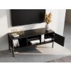 Stylový TV stolek LANZZI 120x40 cm v černém provedení s úložným řešením
