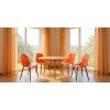 2er Stuhl-Set orange OSAKA mit schwarzen Beinen