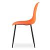 4er Stuhl-Set orange OSAKA mit schwarzen Beinen