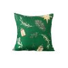 Zelený povlak z mikrovlákna GREEN CHRISTMAS 45x45 cm s vánočním vzorem