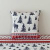 Stylový vánoční povlak TWINKLE CHRISTMAS 45x45 cm se stromy a jelenem