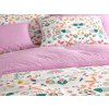 Květinové bavlněné povlečení LUNETTA růžové pro romantickou ložnici