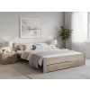 Bett IKAROS DOUBLE 180 x 200 cm, Sonoma-Eiche/Grau