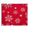 Hebký přehoz na postel červený SNOWFALL se zimními bílými vločkami