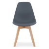 Břidlicově šedá plastová židle KITO s přírodními nohami
