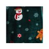 Stylová domácí deka SNOWMAN AND GINGERBREAD zelená s rukávy a kapucí