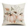 Podzimní povlak na polštář AUTUMN CALL 45x45 cm s motivem dýní a květin