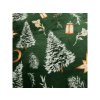 Hřejivé povlečení mikroplyš GREEN CHRISTMAS zelené se zimním motivem