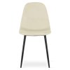 Pohodlná béžová sametová židle COMO s kovovými nohami černé barvy