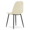 Minimalistická sametová židle COMO v béžové s černými nohami