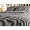 Černé krepové povlečení ARLENA BLEND  s jemným proužkem hotelová kapsa
