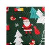 Hřejivý přehoz na postel SANTA WINK tmavě zelený s Vánocemi