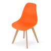 Oranžová jídelní židle KITO s pevnými bukovými nohami