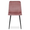 Rosa Esszimmerstuhl LAVA aus Samt mit schwarzen Beinen