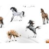 Povlečení HORSE DREAM bílé s akvarelovými koníky