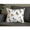 Bílé dekorační povlaky HORSE DREAM 40x60 cm pro milovníky koní