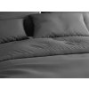 Minimalistické tmavě šedé povlečení LUX z bavlny s hotelovou kapsou
