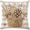Leinen-Kissenbezug EASTER BASKET 45x45 cm, beige