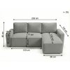 Ausziehbare beidseitige Ecksofa SMART BOUCLE 232x143 cm, cremefarben  Quelle 02