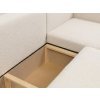 Ausziehbare beidseitige Ecksofa SMART BOUCLE 232x143 cm, cremefarben  Quelle 02