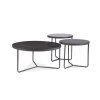 Schwarz-graues Set von Couchtischen ARTEMIDA