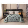 Přehoz na postel PANDA RELAX zelený s roztomilým motivem pand