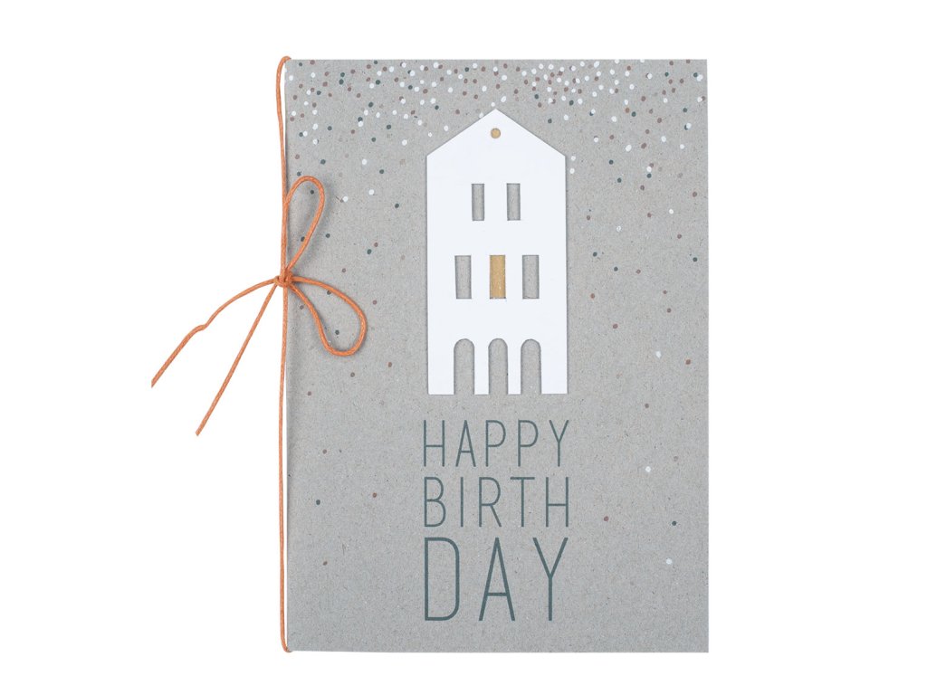 Geburtstagskarte aus Papier LITTLE HOUSE HAPPY BIRTHDAY