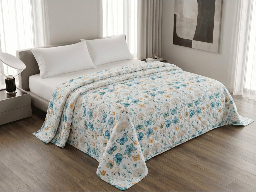 Tagesdecke ELIVINE weiß, 100% Baumwolle