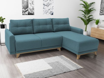 Modrá rohová sedací souprava ORANGE (Sofa-Variante Linke Ecke)