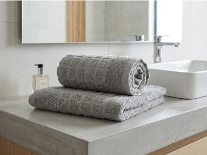 Handtuch SOFT 50 x 100 cm hellgrau, 100% Baumwolle