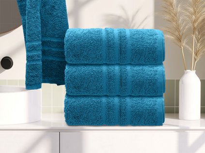Ručník Classic 50 x 100 cm azurový, 100% bavlna – měkký a savý