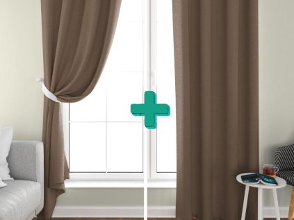 54506 5 2x svetle hnedy zaves oxford 140x250 cm