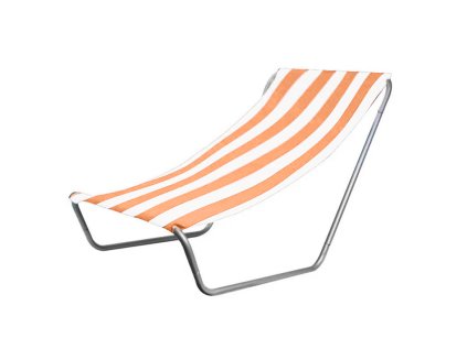 Klappbare Strandliege SAND, orangefarbene Streifen