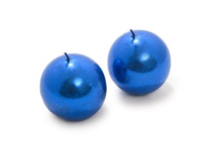 2er Set KERZENKUGEL BLAU 4,5 cm blau