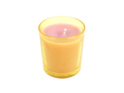 Skleněná vonná svíčka YELLOW 6,5 cm ve žlutém skle