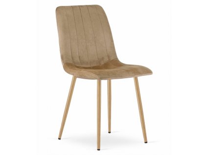 Elegantní hnědá sametová židle LAVA – stylový nábytek pro váš domov