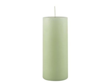36736 zelena sloupova svicka light green 15 cm