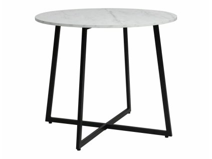Kulatý jídelní stůl LUNA 90x90 s deskou v dekoru mramoru