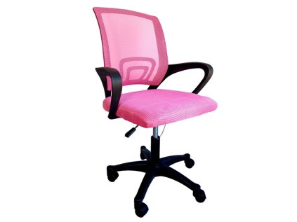 Růžová kancelářská židle JETTA – stylový doplněk do pracovny