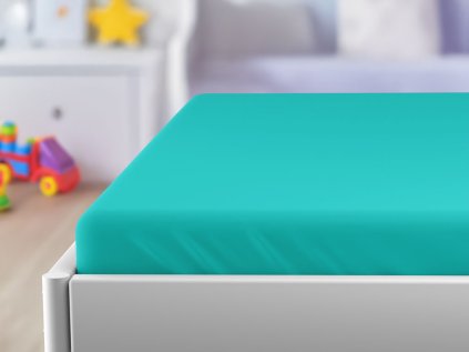 Spannbettlaken für Kinderbett EXCLUSIVE 60x120 cm türkis