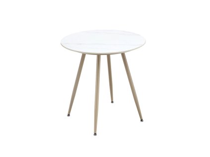 Moderní kulatý jídelní stůl MELODY 70x70 v elegantní bílé barvě