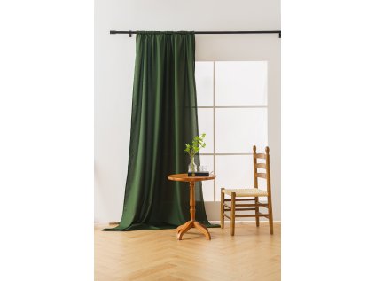 Tmavě zelený závěs OXFORD 140x270 cm – elegantní doplněk interiéru