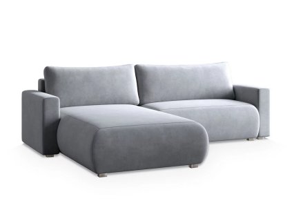 Elegantní světle šedá rohová pohovka MONORA – moderní styl a pohodlí