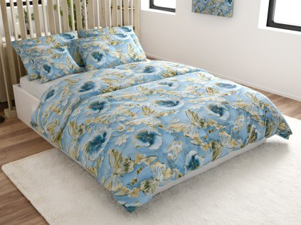 Modré povlečení CELESTIA z jemného mikrovlákna