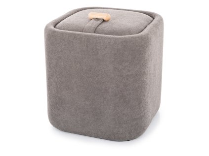 Šedý taburet NAP s úložným prostorem 37x37 cm – elegantní a praktický doplněkNAPSZ PUF NAP SZARY TAP 254 (1)