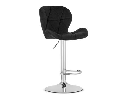 Schwarzer Barhocker WEST VELVET