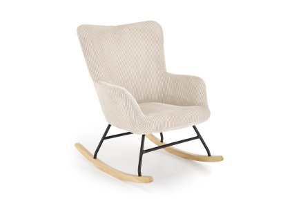 Stylové krémové houpací křeslo BELMIRO pro moderní interiér