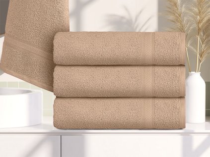 Badetuch CLARYSSE ELEGANCE 70x140 cm sand – 100% Baumwolle mit Bordüre