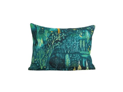 Barevný povlak na polštář NEON FOREST 40x50 cm s lesním motivem