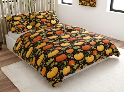 Povlečení z mikrovlákna ORANGE PUMPKINS – barevný dýňový vzor